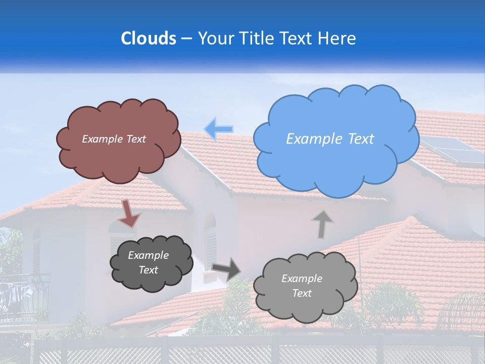 A House With A Solar Panel On The Roof PowerPoint Template
