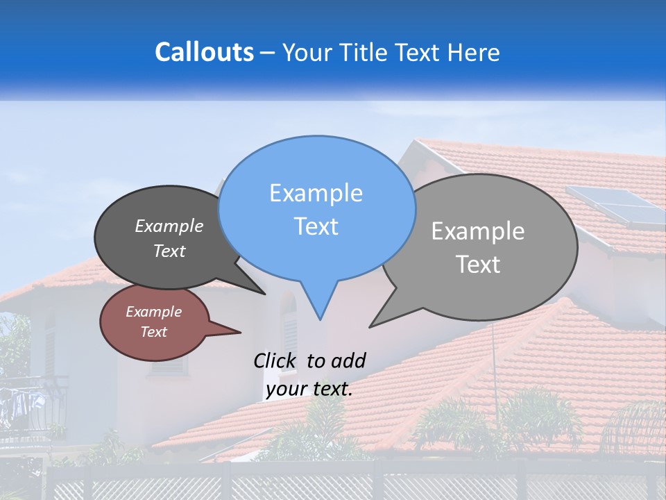 A House With A Solar Panel On The Roof PowerPoint Template