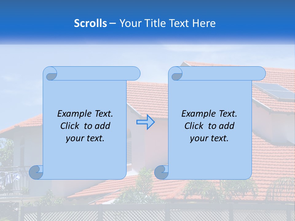 A House With A Solar Panel On The Roof PowerPoint Template