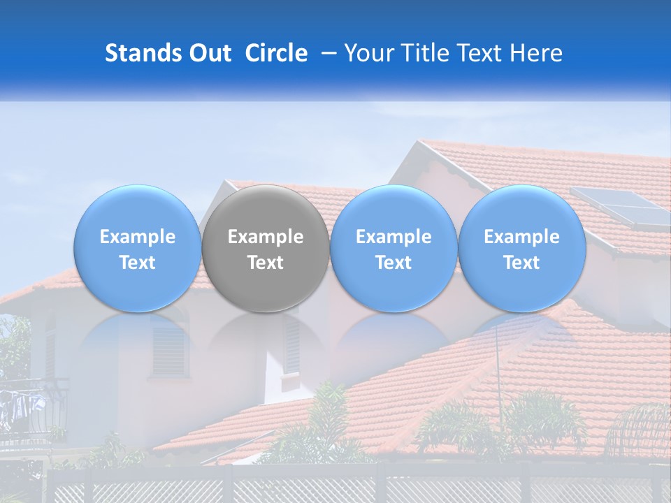 A House With A Solar Panel On The Roof PowerPoint Template