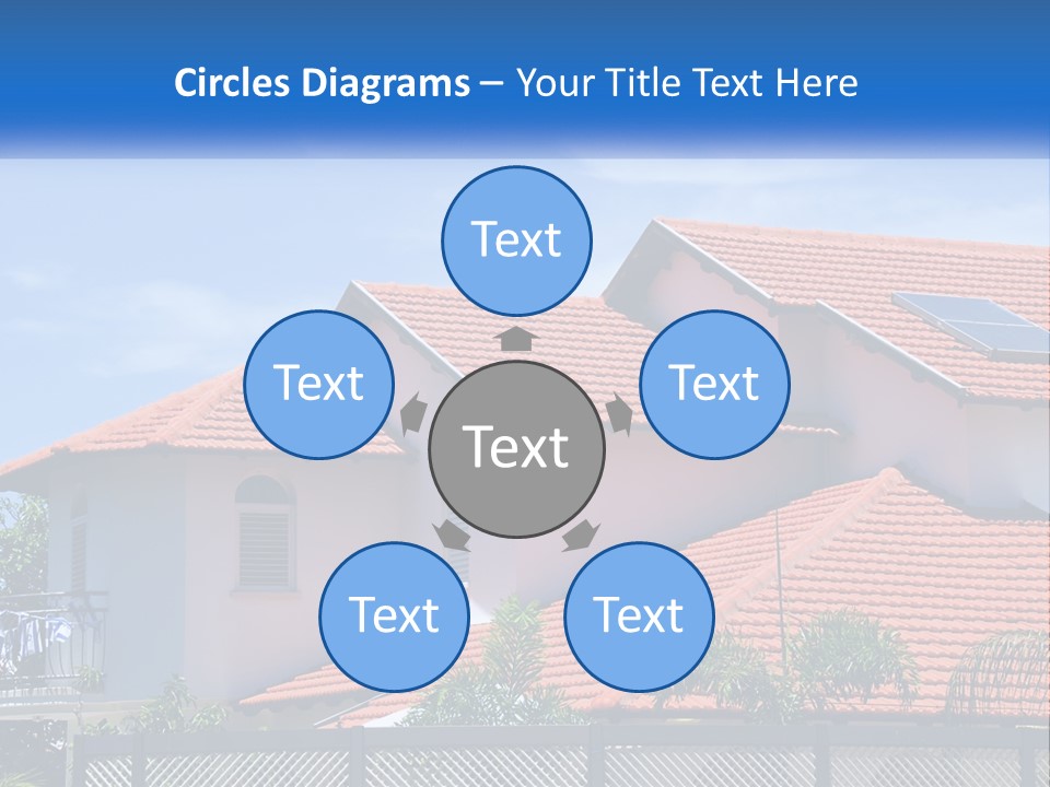 A House With A Solar Panel On The Roof PowerPoint Template