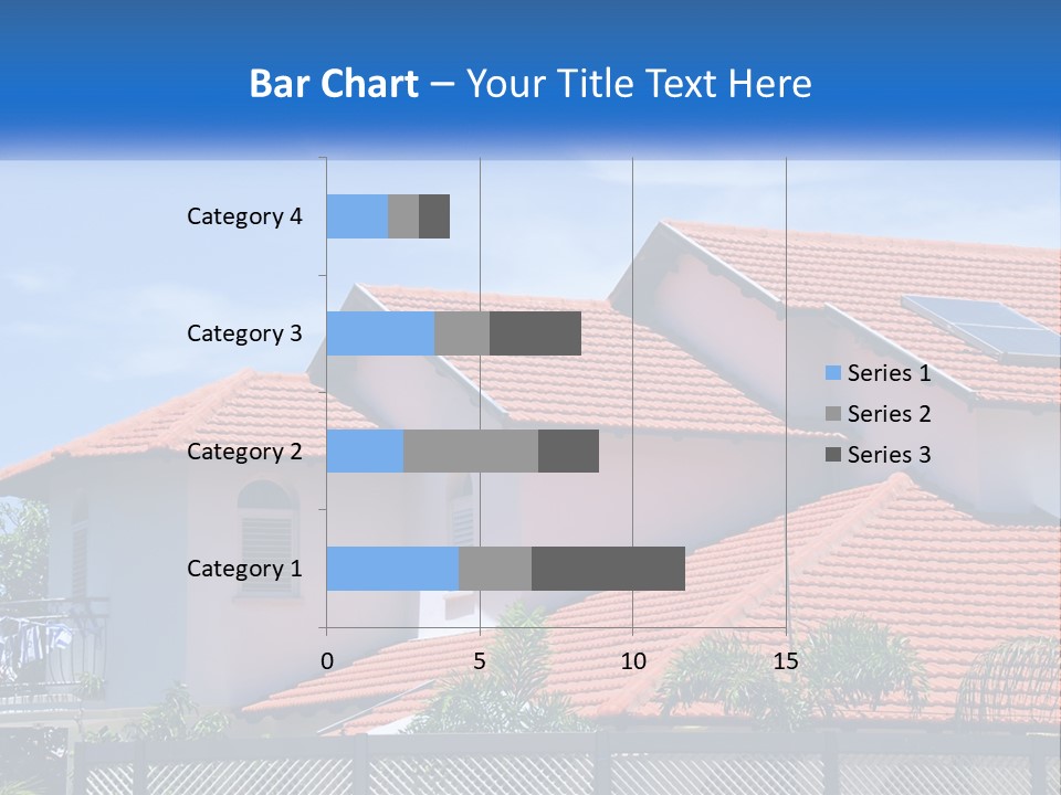 A House With A Solar Panel On The Roof PowerPoint Template