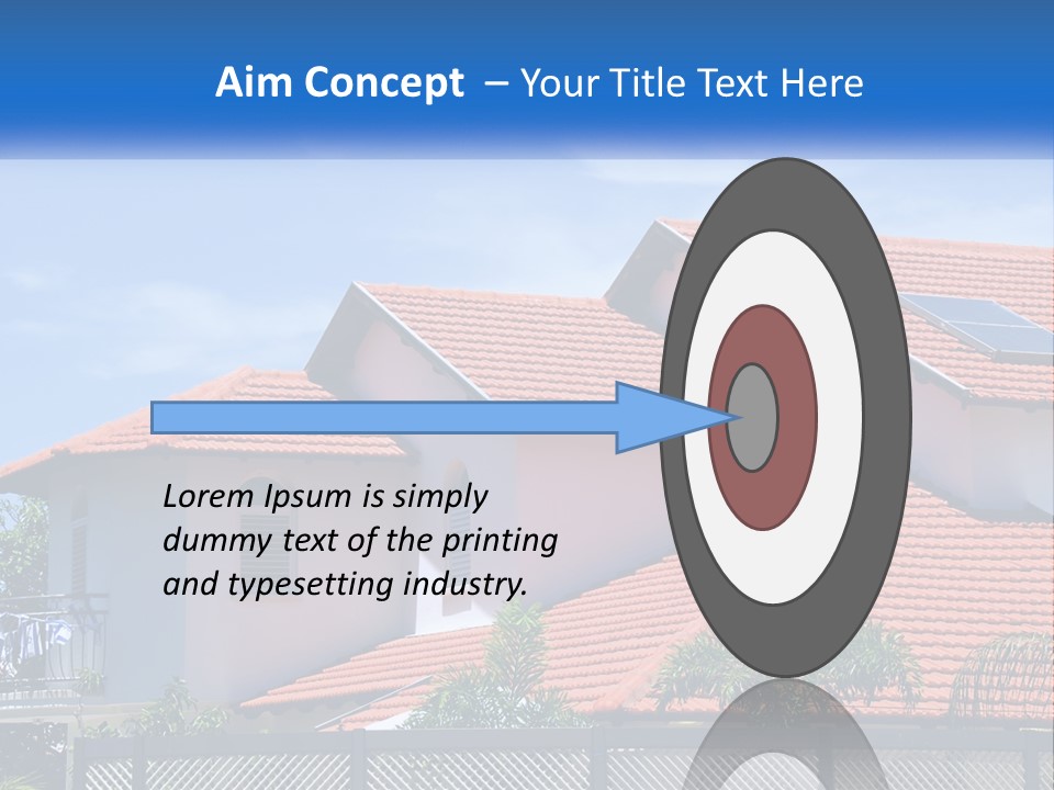 A House With A Solar Panel On The Roof PowerPoint Template