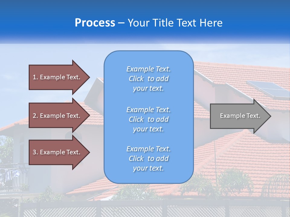 A House With A Solar Panel On The Roof PowerPoint Template