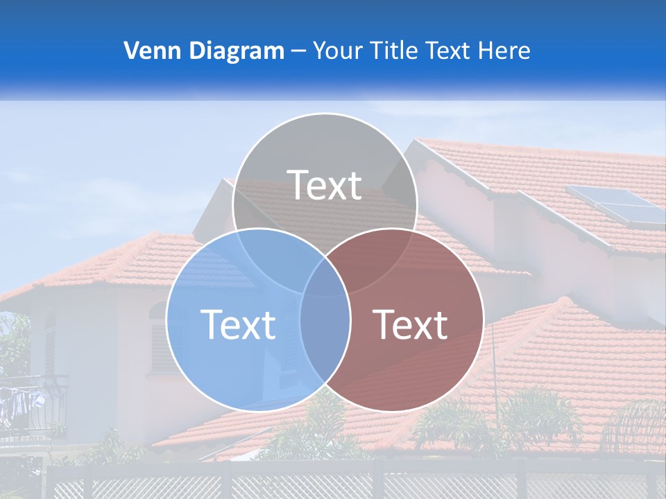 A House With A Solar Panel On The Roof PowerPoint Template