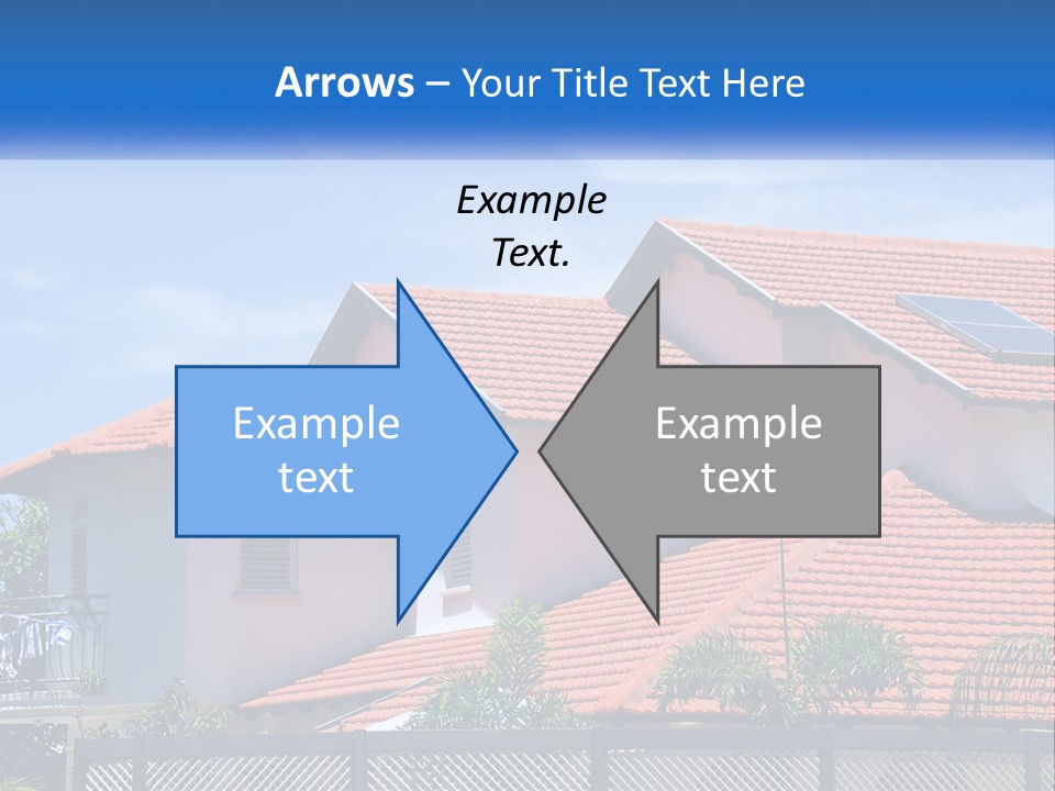 A House With A Solar Panel On The Roof PowerPoint Template