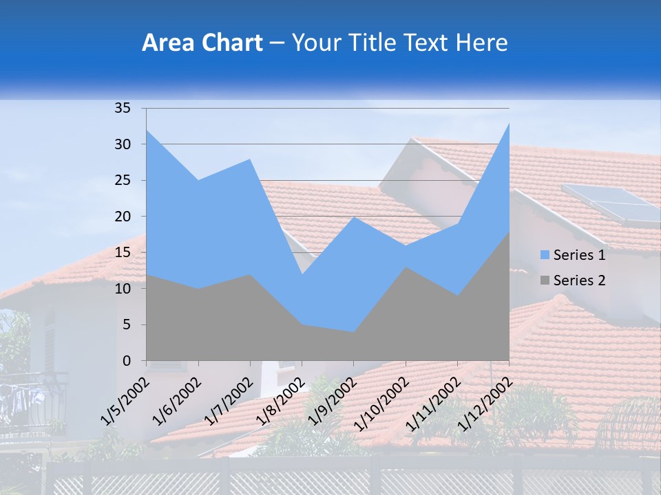 A House With A Solar Panel On The Roof PowerPoint Template