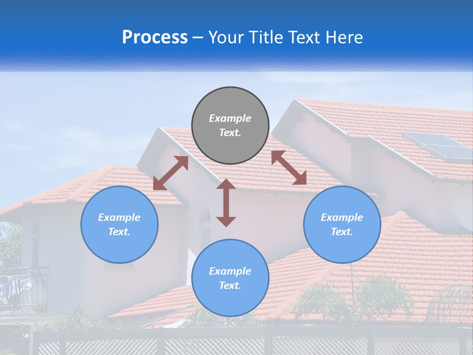 A House With A Solar Panel On The Roof PowerPoint Template