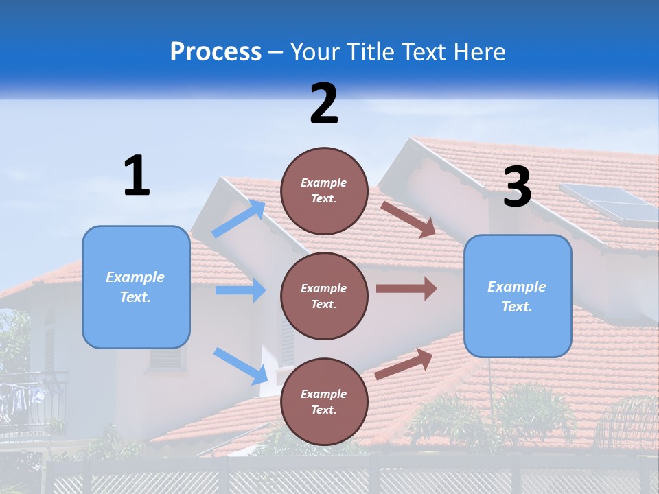 A House With A Solar Panel On The Roof PowerPoint Template