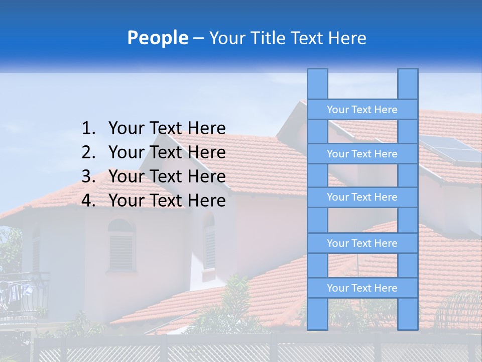 A House With A Solar Panel On The Roof PowerPoint Template