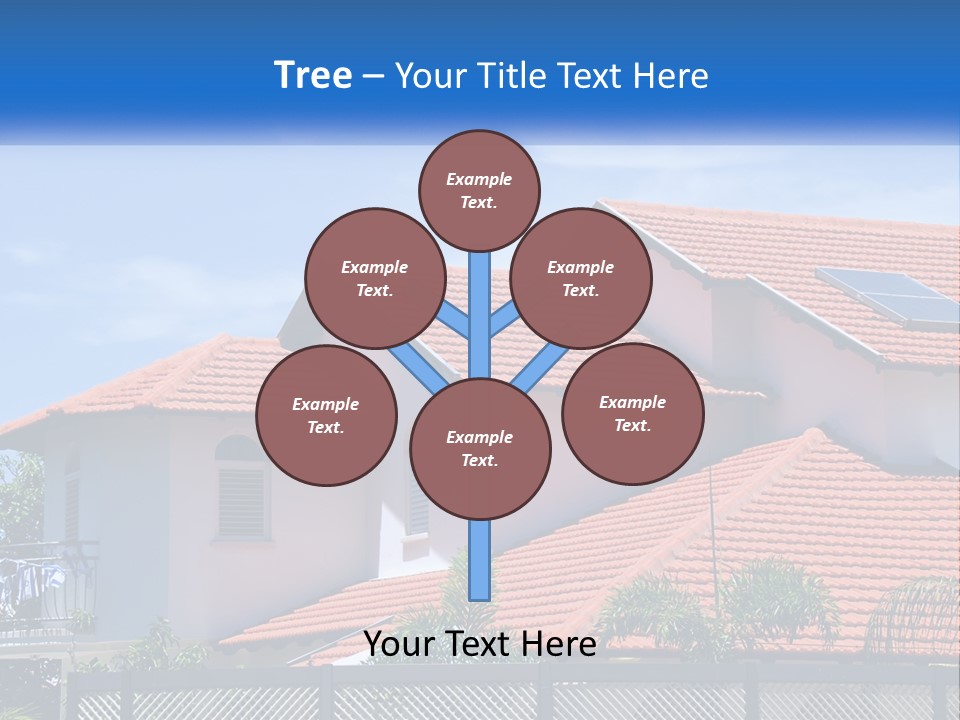 A House With A Solar Panel On The Roof PowerPoint Template