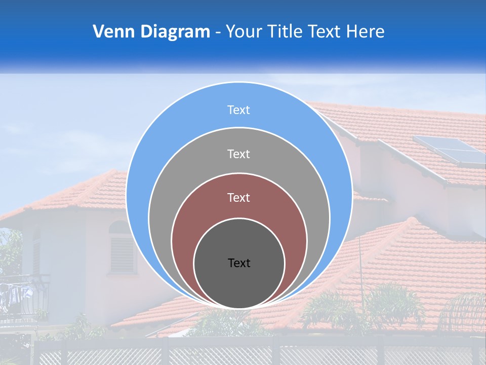 A House With A Solar Panel On The Roof PowerPoint Template