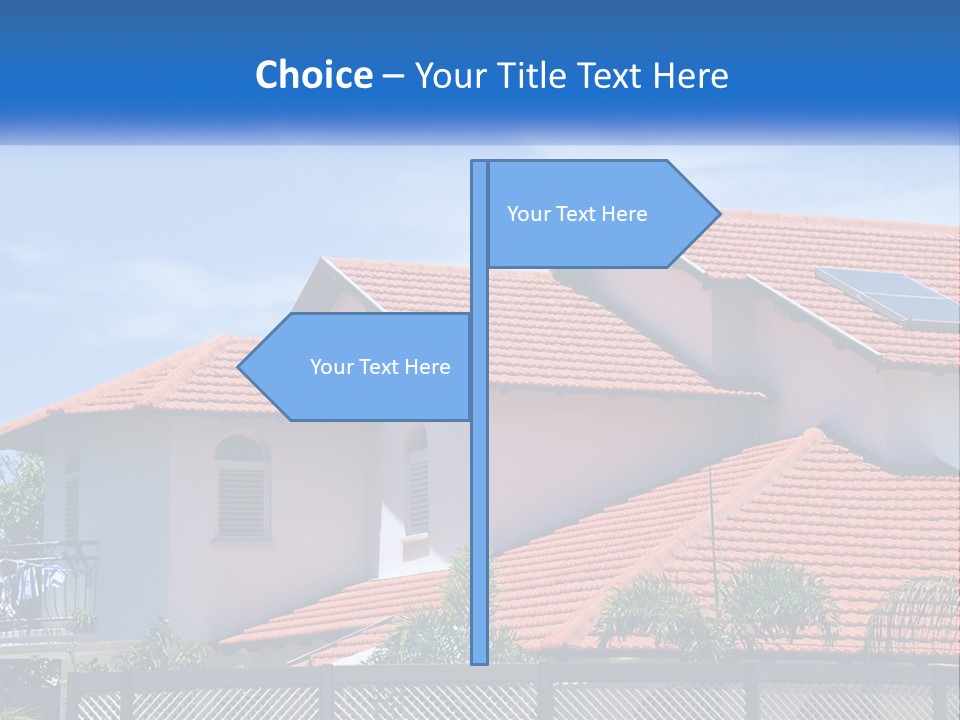 A House With A Solar Panel On The Roof PowerPoint Template