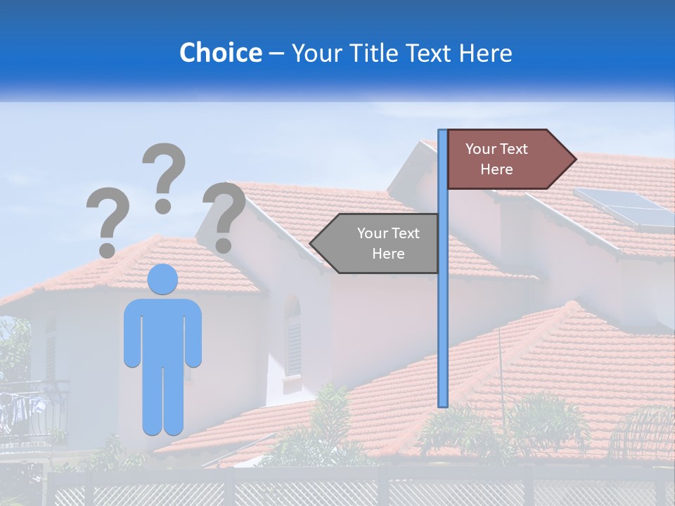 A House With A Solar Panel On The Roof PowerPoint Template