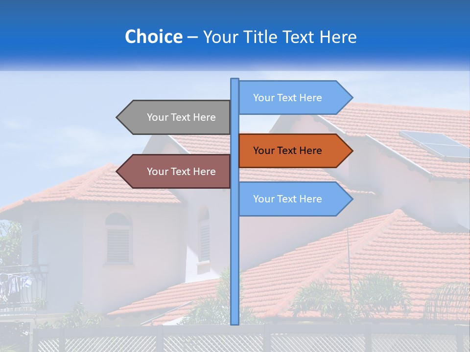 A House With A Solar Panel On The Roof PowerPoint Template