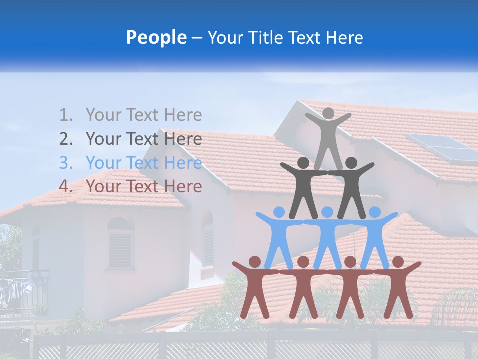 A House With A Solar Panel On The Roof PowerPoint Template