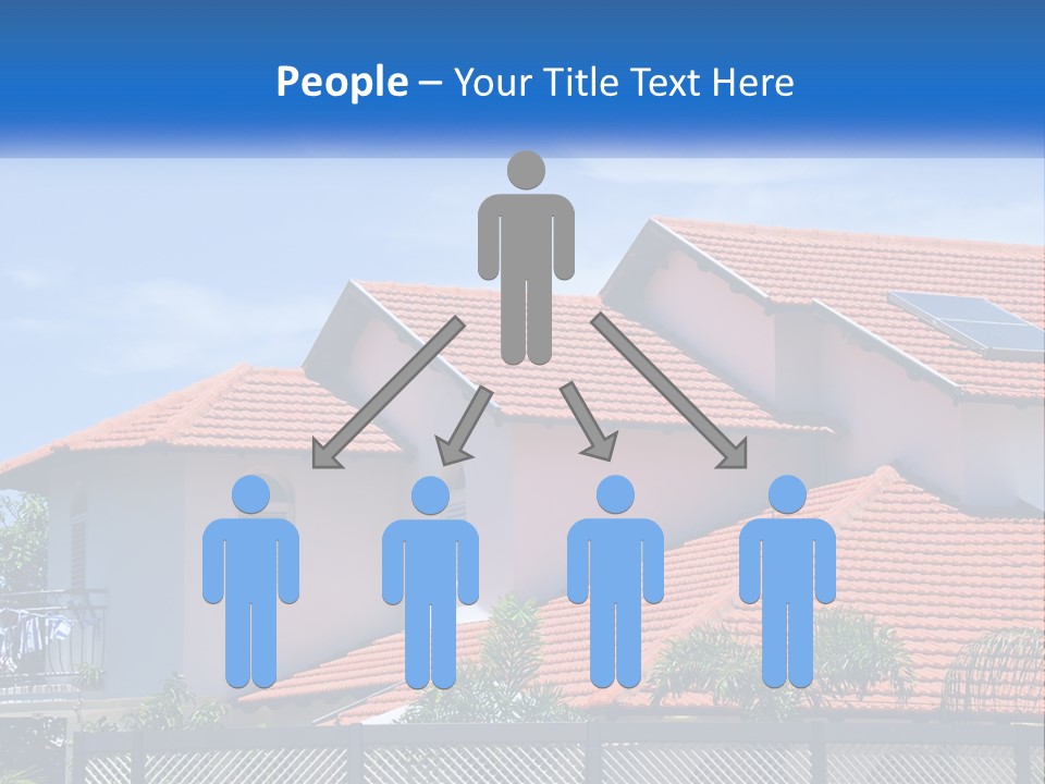 A House With A Solar Panel On The Roof PowerPoint Template