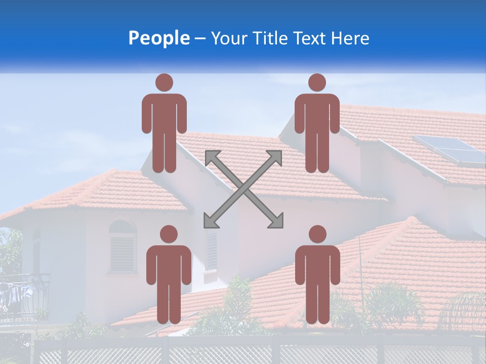 A House With A Solar Panel On The Roof PowerPoint Template