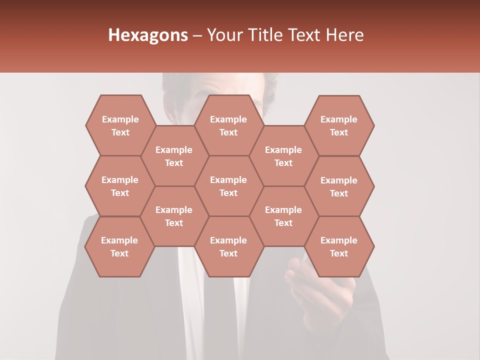 A Man In A Suit Looking At His Cell Phone PowerPoint Template