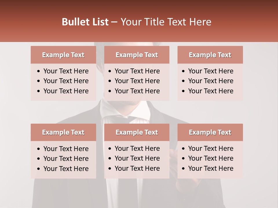 A Man In A Suit Looking At His Cell Phone PowerPoint Template