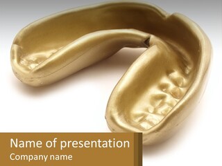 A Banana Shaped Object On A White Surface PowerPoint Template