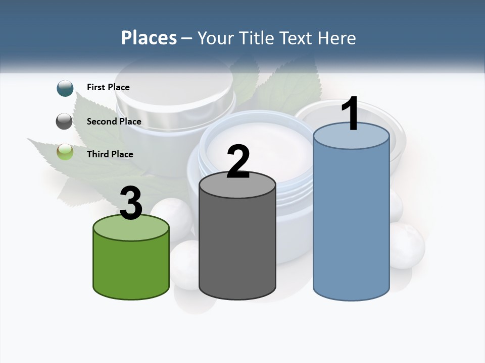 A Group Of Containers With Green Leaves On Top Of Them PowerPoint Template