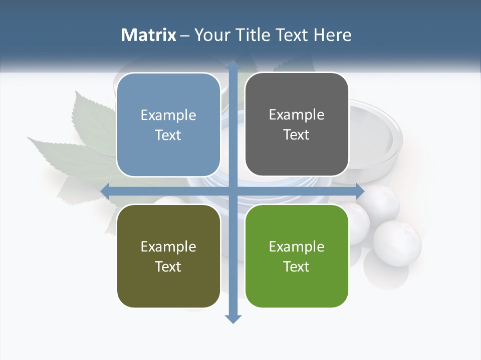 A Group Of Containers With Green Leaves On Top Of Them PowerPoint Template