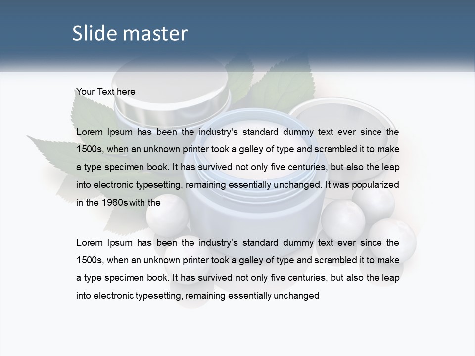 A Group Of Containers With Green Leaves On Top Of Them PowerPoint Template