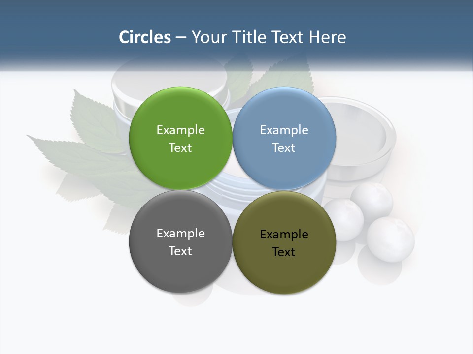 A Group Of Containers With Green Leaves On Top Of Them PowerPoint Template