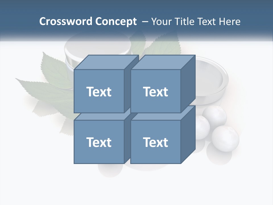 A Group Of Containers With Green Leaves On Top Of Them PowerPoint Template