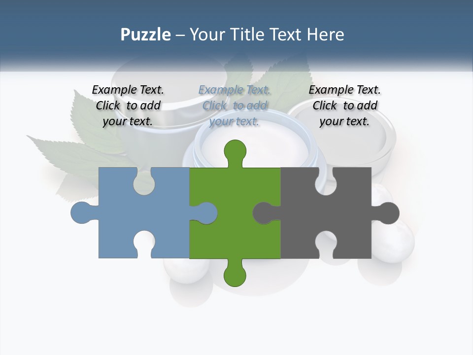 A Group Of Containers With Green Leaves On Top Of Them PowerPoint Template