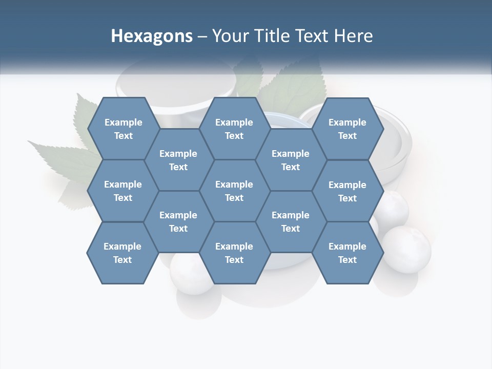 A Group Of Containers With Green Leaves On Top Of Them PowerPoint Template