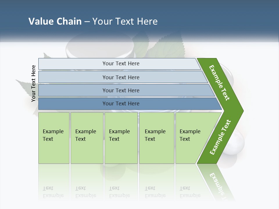 A Group Of Containers With Green Leaves On Top Of Them PowerPoint Template