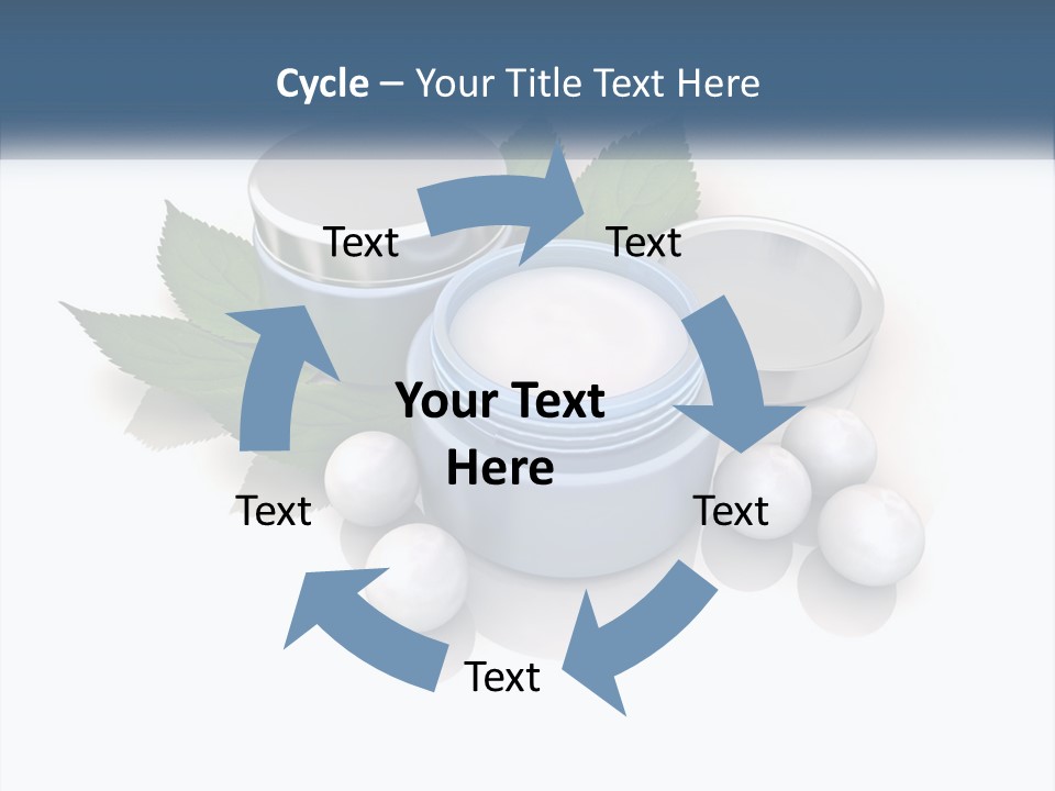 A Group Of Containers With Green Leaves On Top Of Them PowerPoint Template