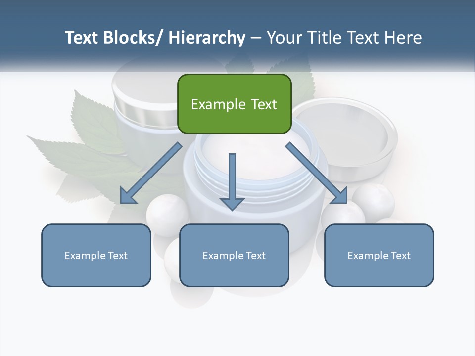A Group Of Containers With Green Leaves On Top Of Them PowerPoint Template