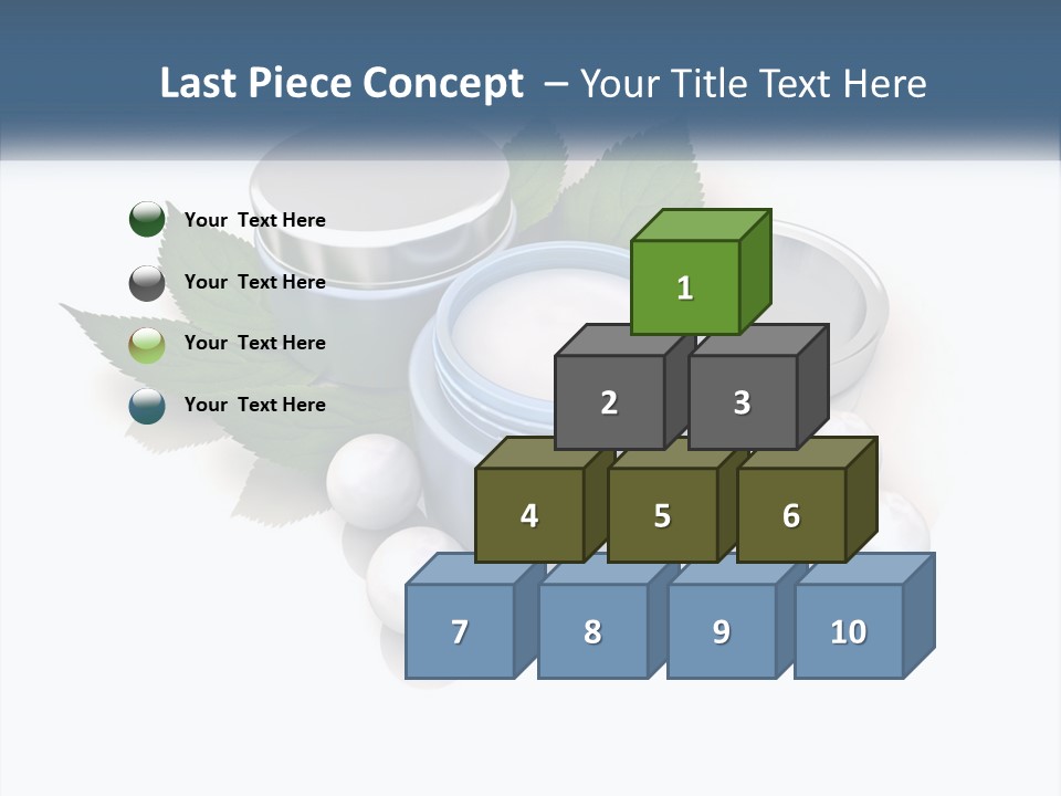 A Group Of Containers With Green Leaves On Top Of Them PowerPoint Template