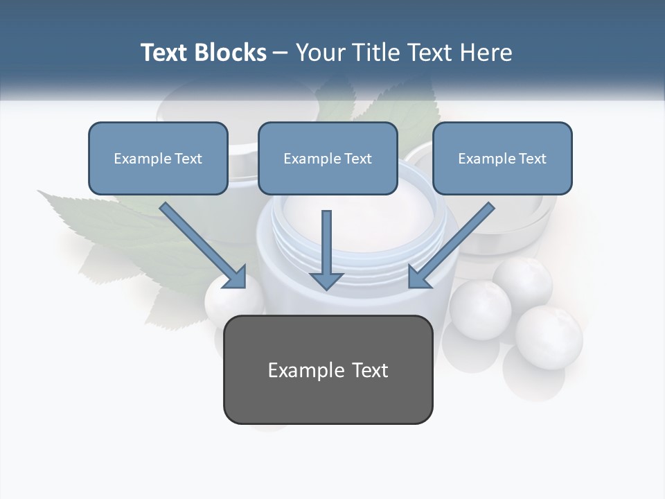 A Group Of Containers With Green Leaves On Top Of Them PowerPoint Template