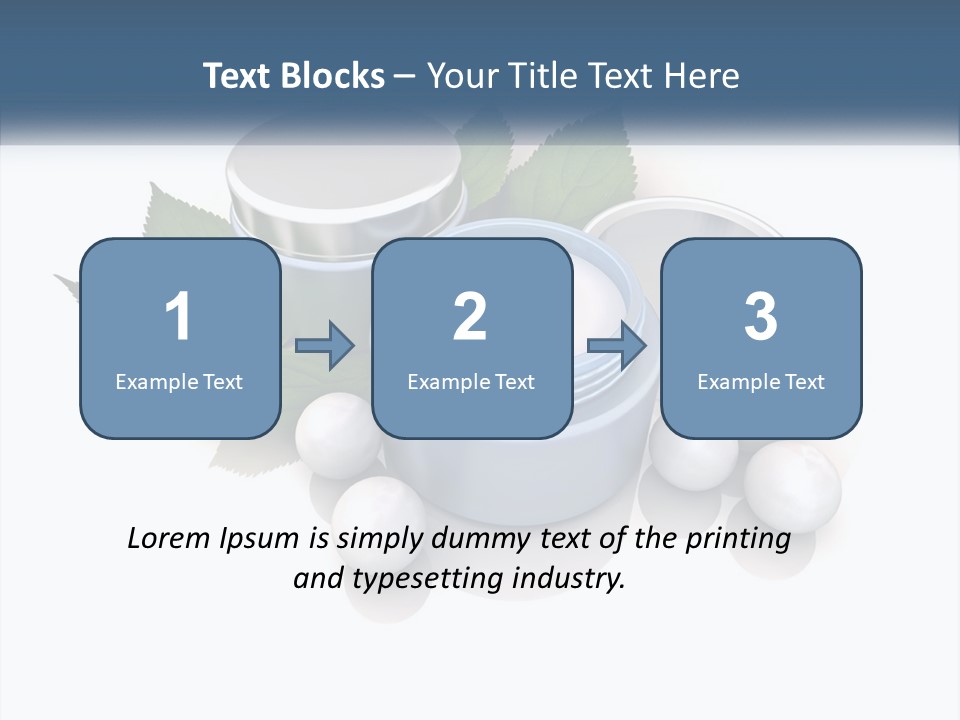 A Group Of Containers With Green Leaves On Top Of Them PowerPoint Template