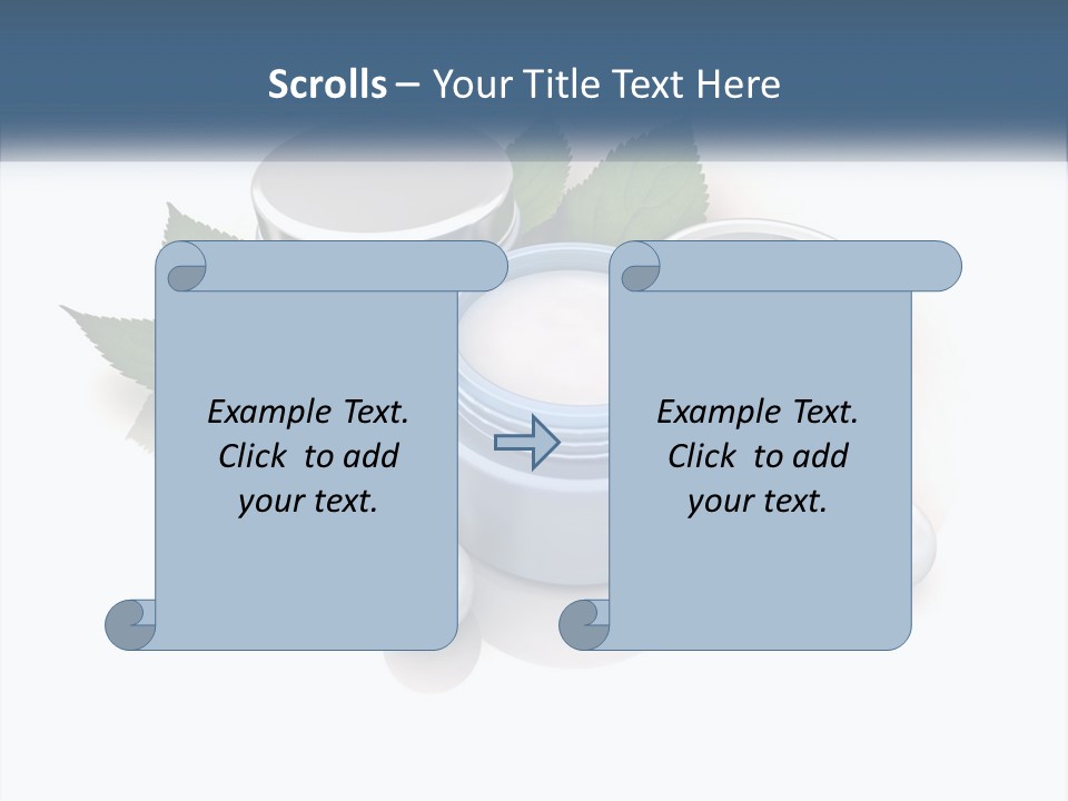A Group Of Containers With Green Leaves On Top Of Them PowerPoint Template