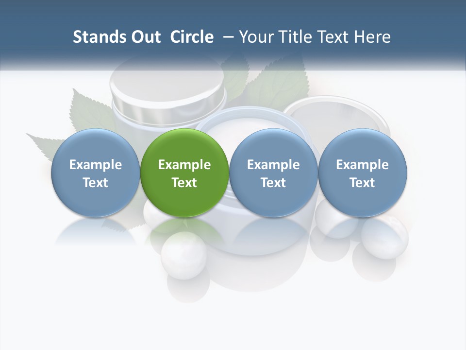 A Group Of Containers With Green Leaves On Top Of Them PowerPoint Template