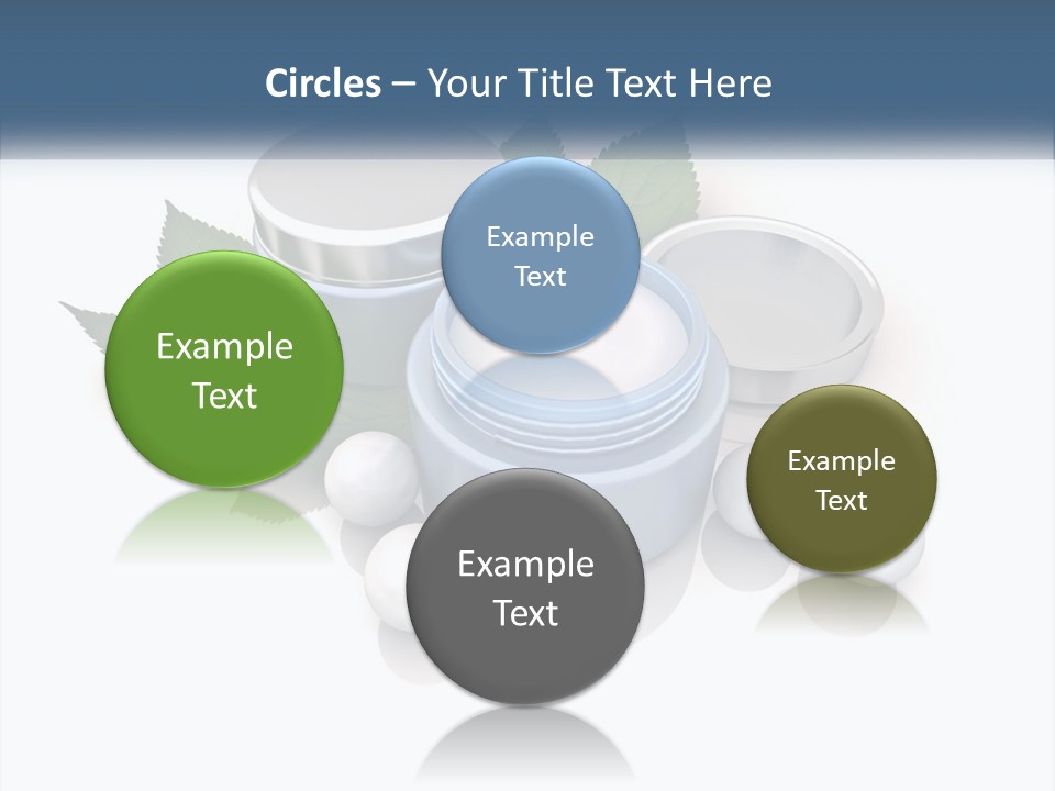 A Group Of Containers With Green Leaves On Top Of Them PowerPoint Template