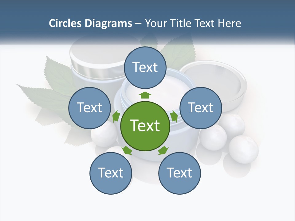 A Group Of Containers With Green Leaves On Top Of Them PowerPoint Template