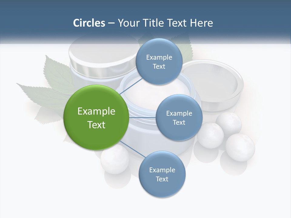A Group Of Containers With Green Leaves On Top Of Them PowerPoint Template