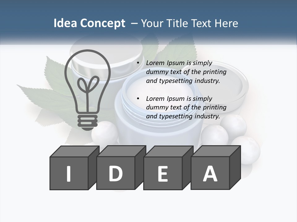 A Group Of Containers With Green Leaves On Top Of Them PowerPoint Template