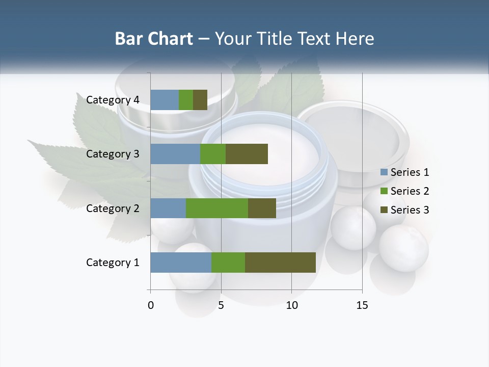 A Group Of Containers With Green Leaves On Top Of Them PowerPoint Template