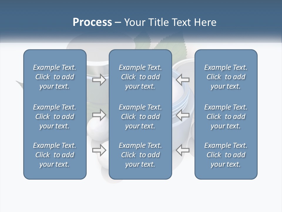 A Group Of Containers With Green Leaves On Top Of Them PowerPoint Template