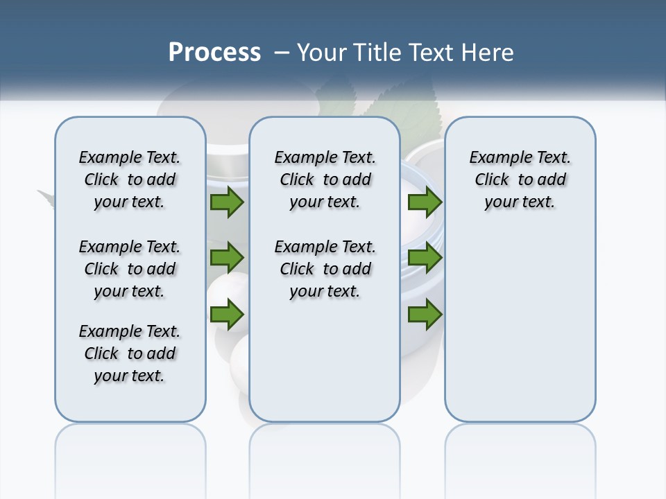 A Group Of Containers With Green Leaves On Top Of Them PowerPoint Template