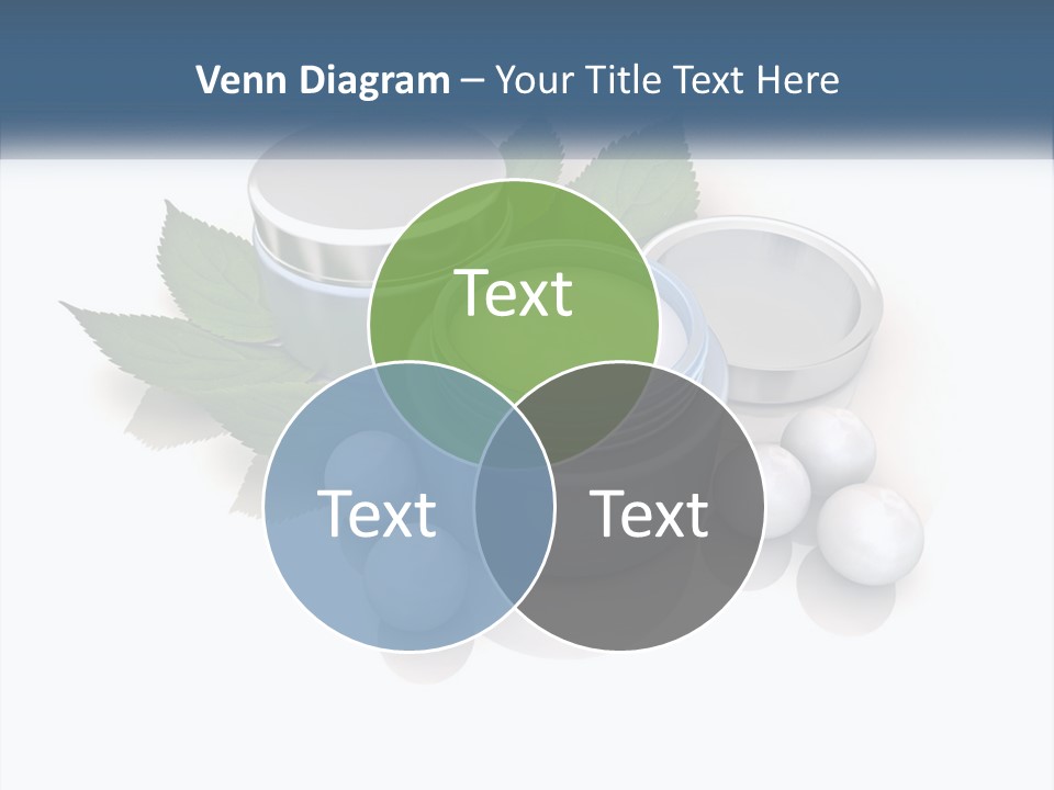 A Group Of Containers With Green Leaves On Top Of Them PowerPoint Template