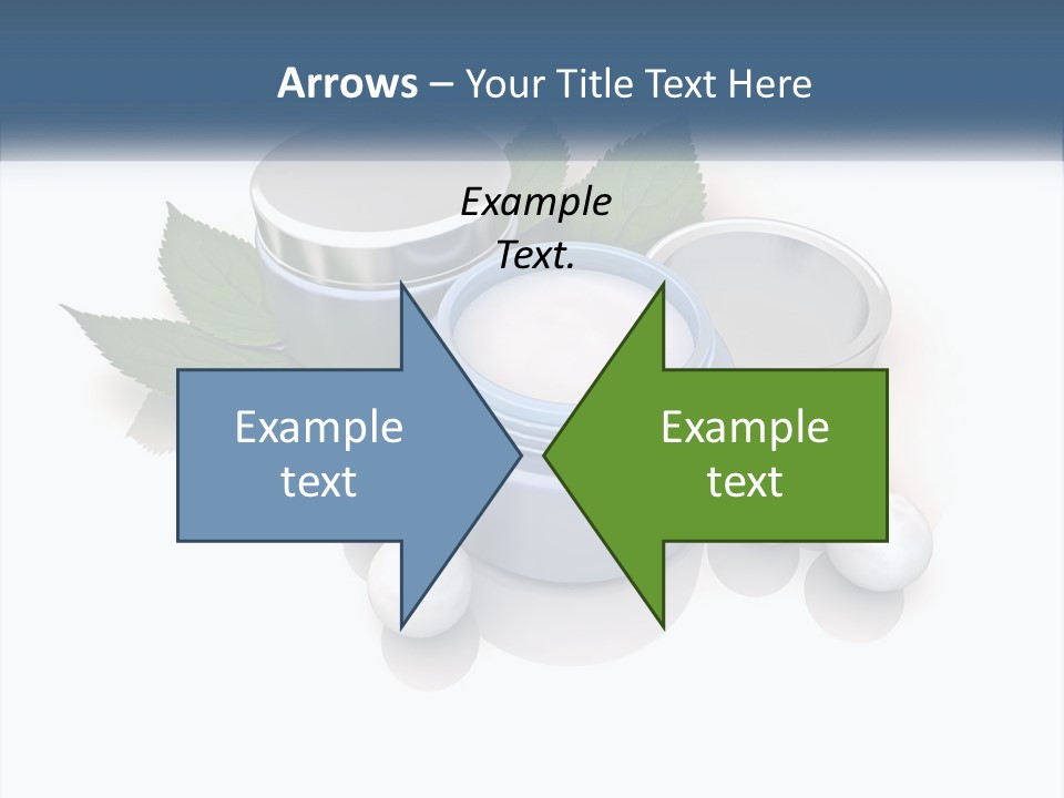 A Group Of Containers With Green Leaves On Top Of Them PowerPoint Template