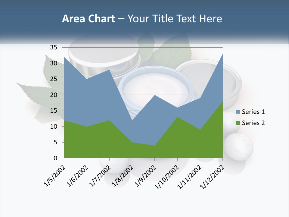 A Group Of Containers With Green Leaves On Top Of Them PowerPoint Template